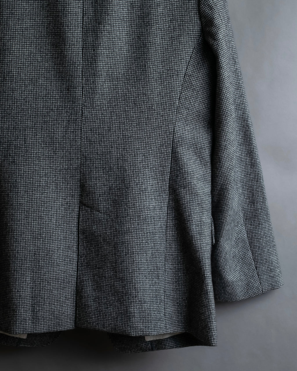 "Whim Gazette" Houndstooth pattern shaped tailored jacket