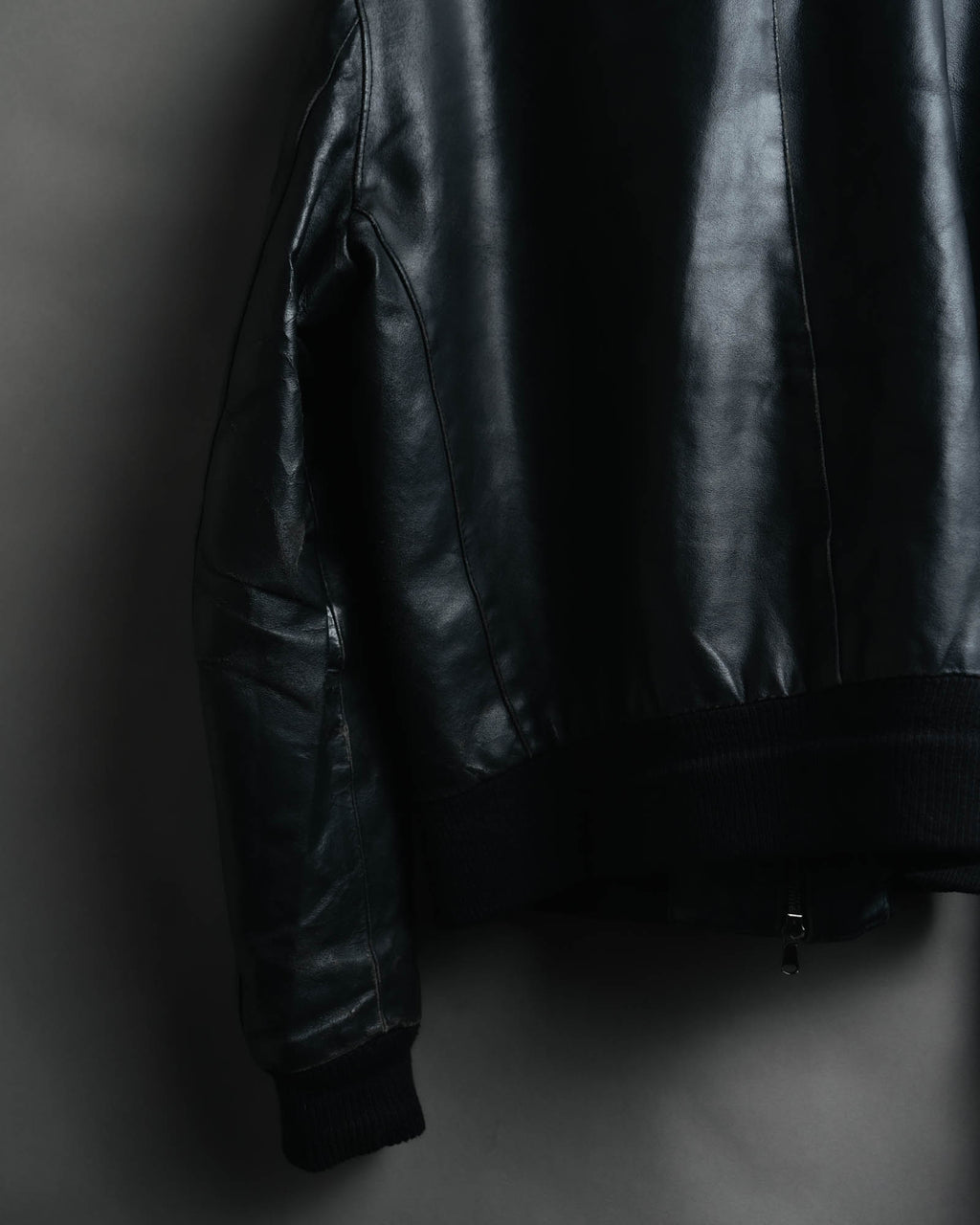 -MOOD MILLÉSIMES- 80’s-90’s softly draped leather bomber jacket