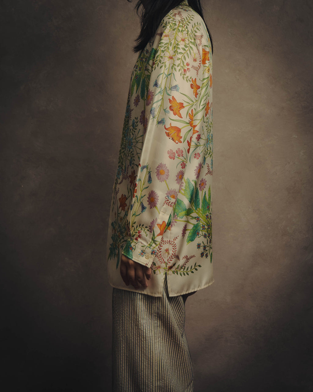 -SPECIAL- “GUCCI” 2015-2022 Botanical printed silk shirt
