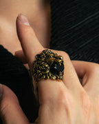 "GUCCI" Michele period lion head gold ring
