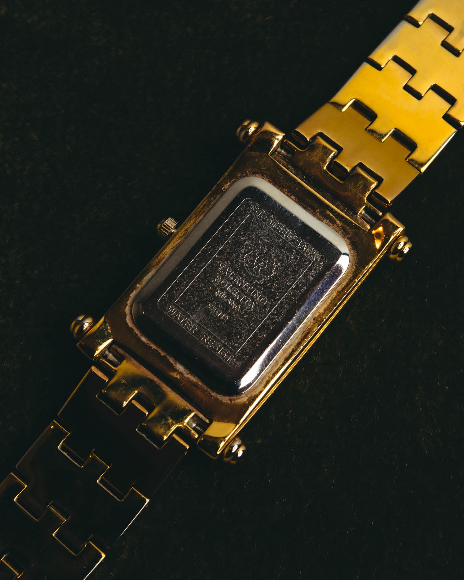 "VALENTINO ROLENTA" 90's-00's Decorative rhinestone quartz watch