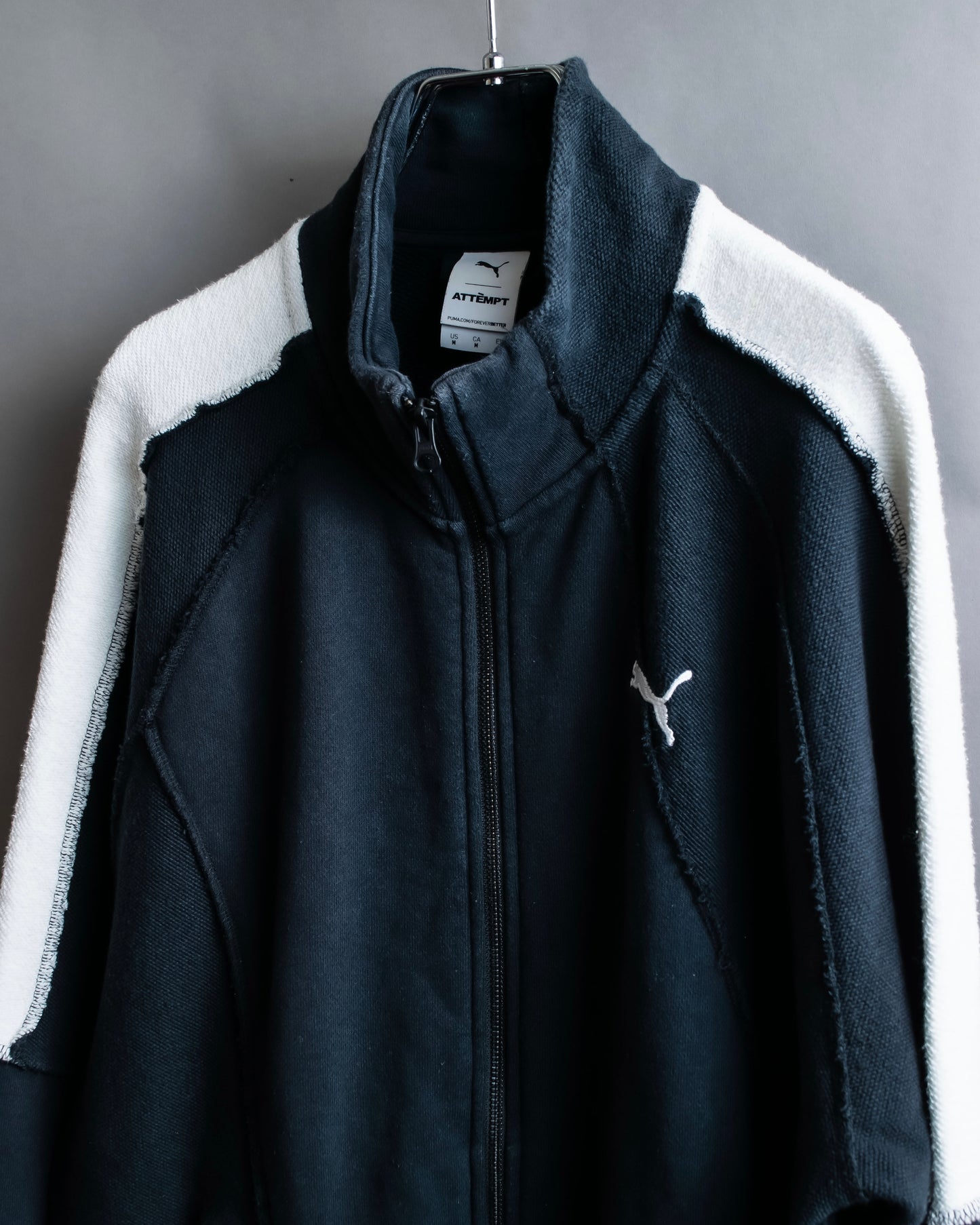 "PUMA" Pile switching design zip up track jacket