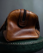 "GUCCI" Vintage horse harness motif pattern mini boston bag