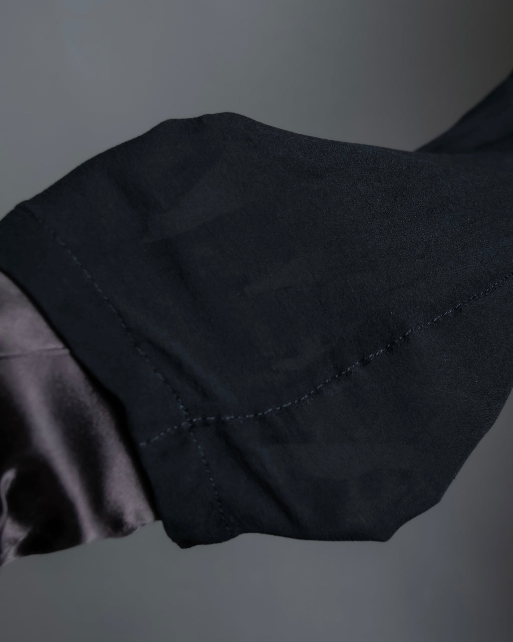 “Y’s COMPOSITION: SEE ATTACHED LABEL” Layered design multi buttons tail coat