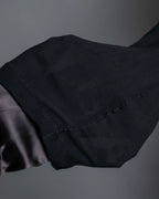 “Y’s COMPOSITION: SEE ATTACHED LABEL” Layered design multi buttons tail coat