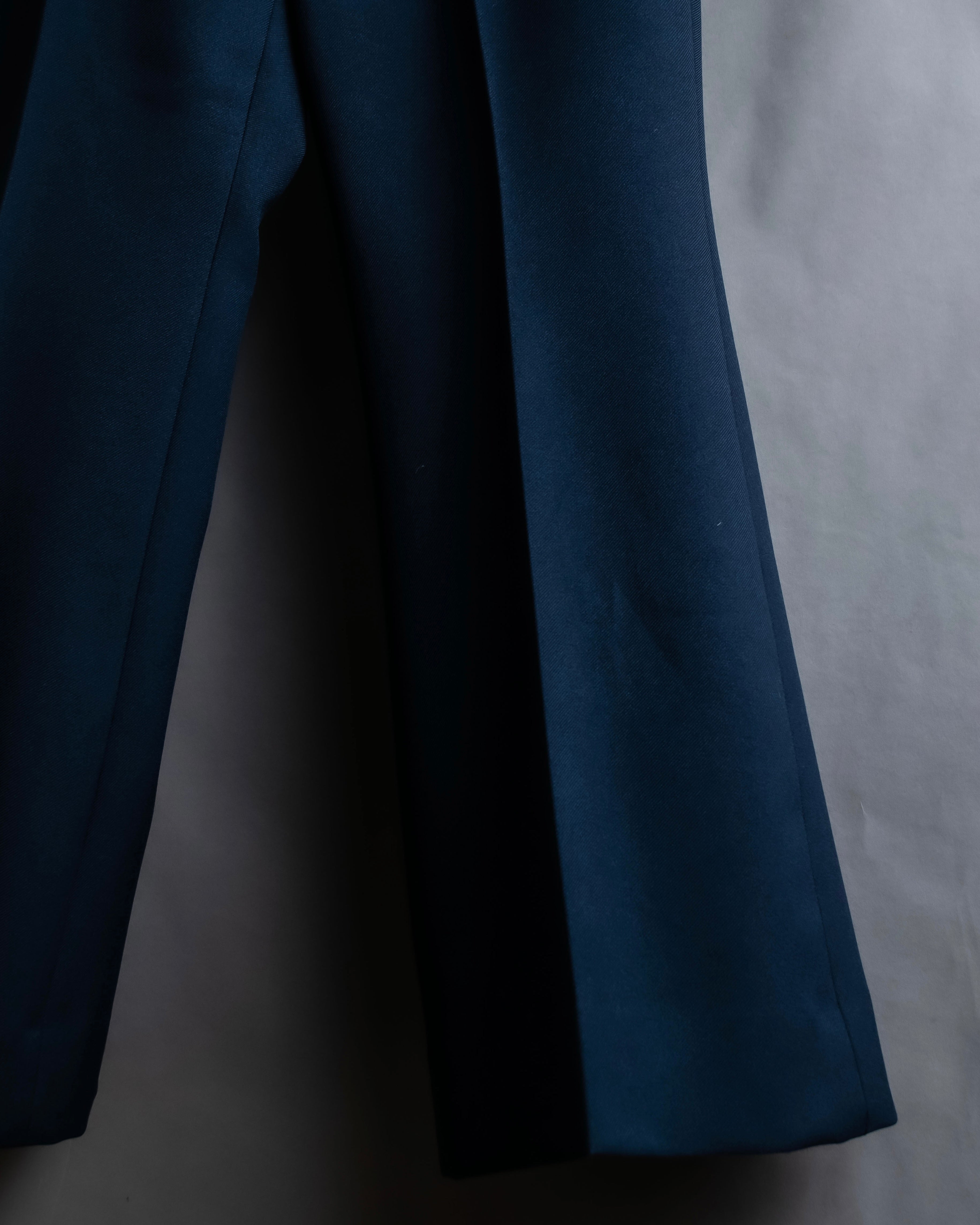 "GUCCI" Deep-tuck wool gently flared slacks