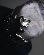 "YVES SAINT LAURENT" 00’s Amethyst stone signet ring