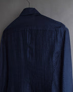 "GIORGIO ARMANI" Jacquard navy color shirt