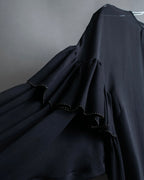 "DRIES VAN NOTTEN" Gather tiered design sheer black dress