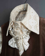 "CELINE" Horse tack motif metal fittings design suede vest