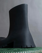 "BALENCIAGA" Rubber black trooper boots
