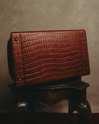 -SPECIAL- “Giorgio Armani” 90’s-00’s Crocodile embossed leather frame bag