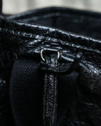 “Balenciaga”  navy cavas xs hand bag