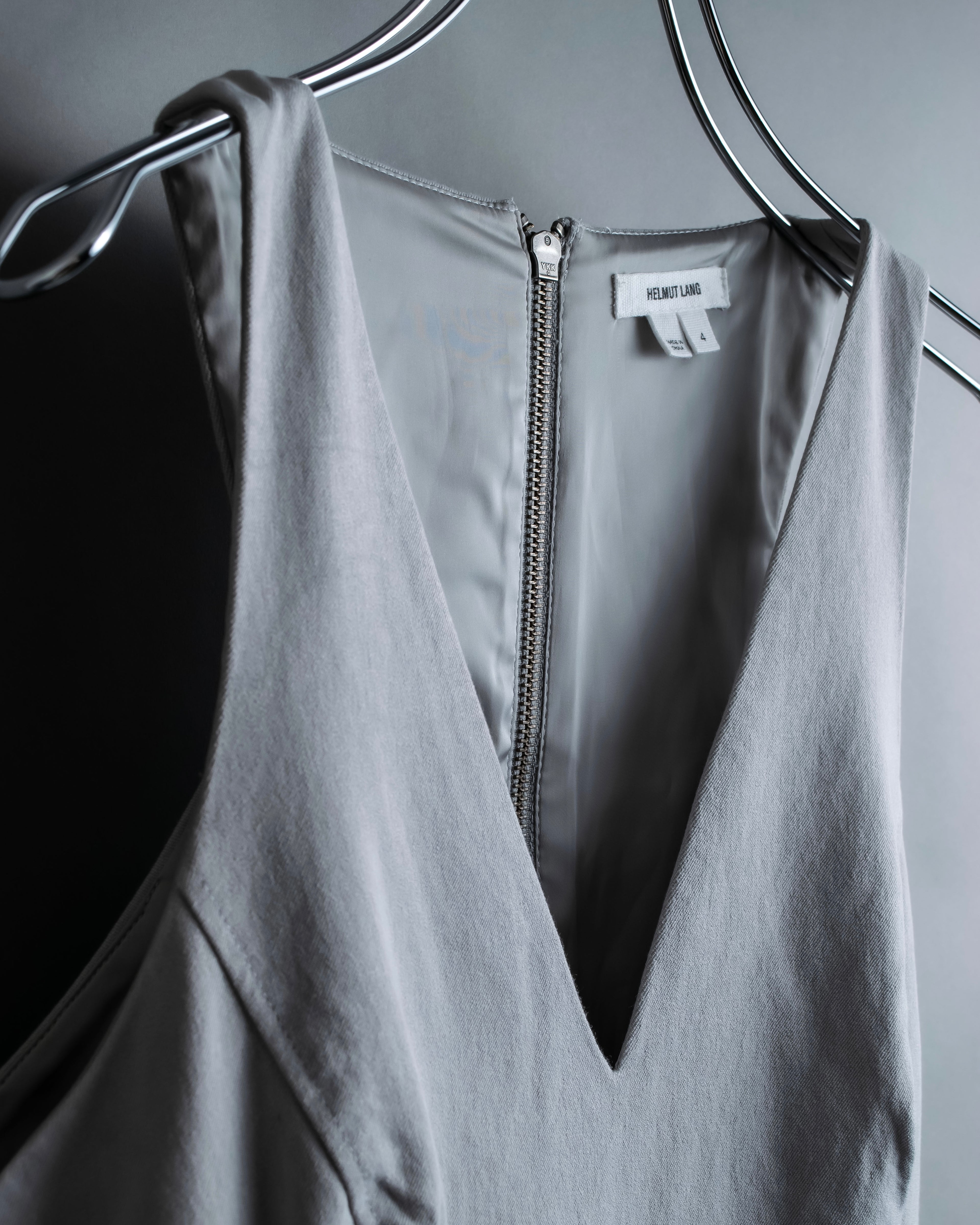 “Helmut Lang” Asymmetry designed v neck one piece