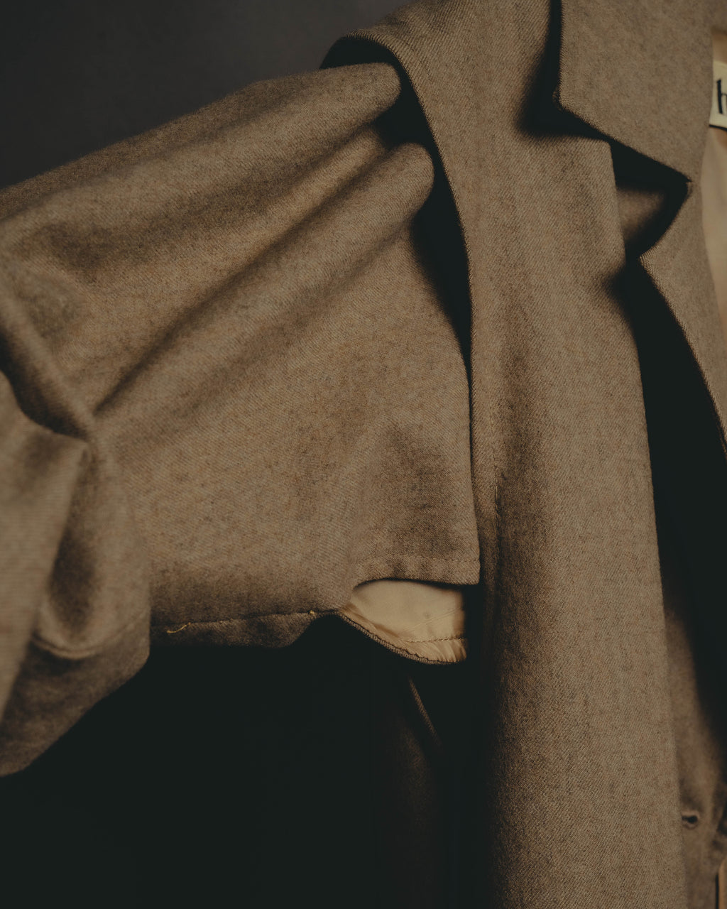 "Chloé" 70's-80's Wide-lapel double-breasted long coat