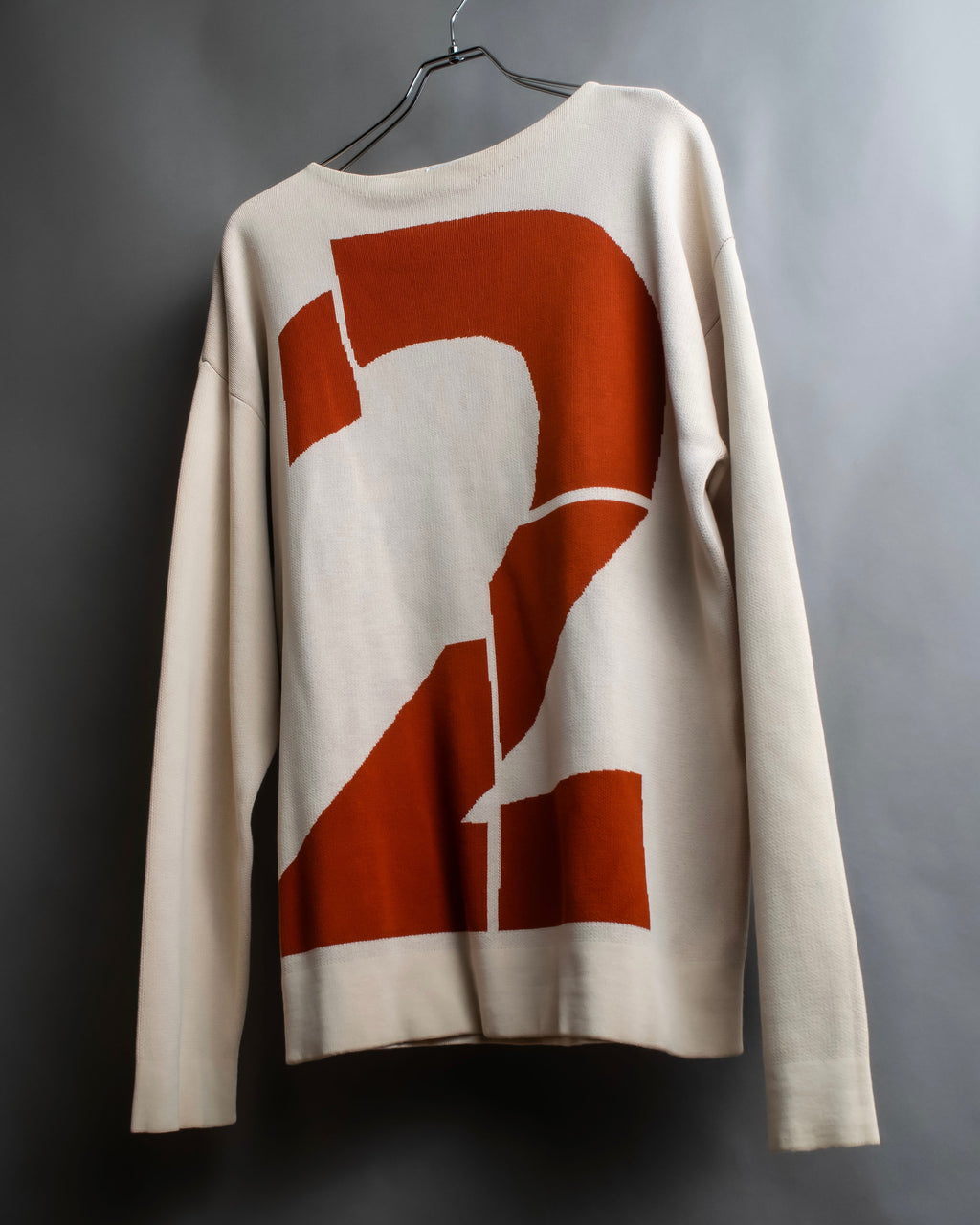 "Salvatore Ferragamo" 2 numbering graphic design intarsia knit