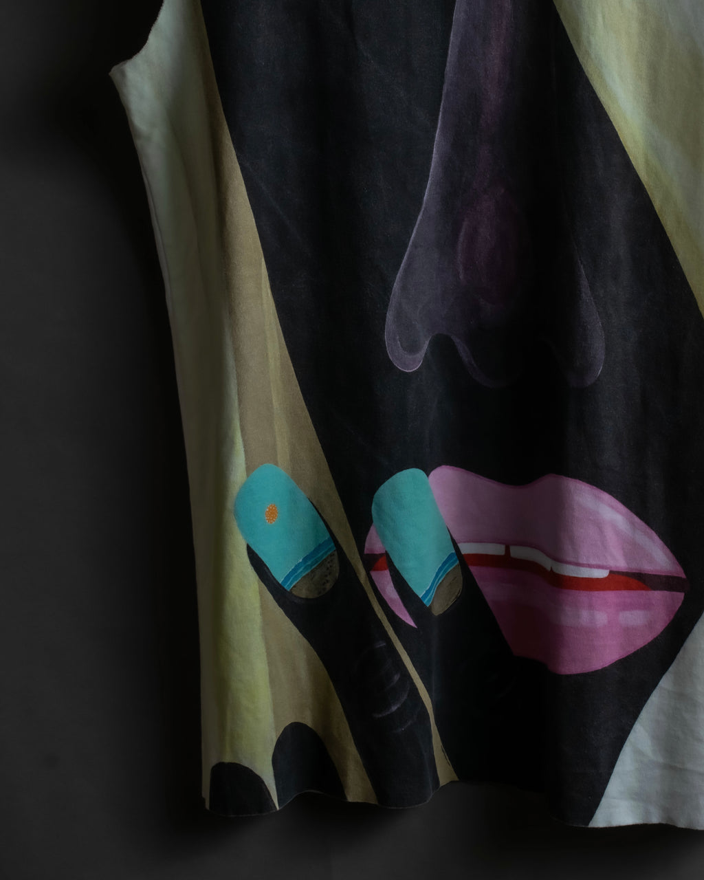 "RAF SIMONS" 13SS Surrealist face print sleeveless top