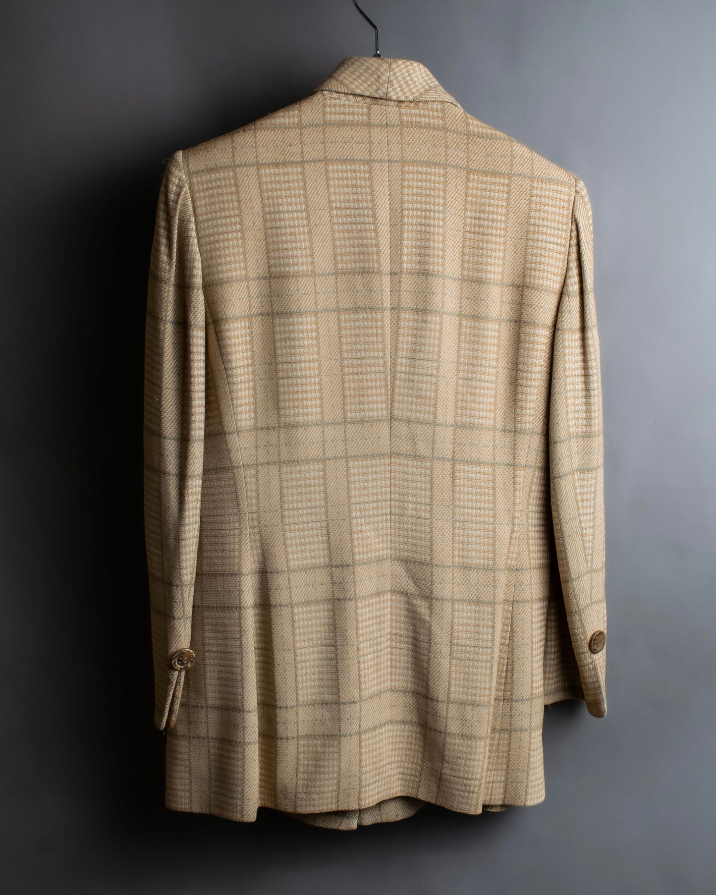 "Christian Dior" Glen check pattern beautiful shape tailored jacket