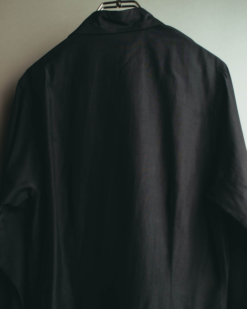 “COMME des GARCONS” Late 80’s-early 90’s silk tucked black shirt