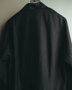 “COMME des GARCONS” Late 80’s-early 90’s silk tucked black shirt