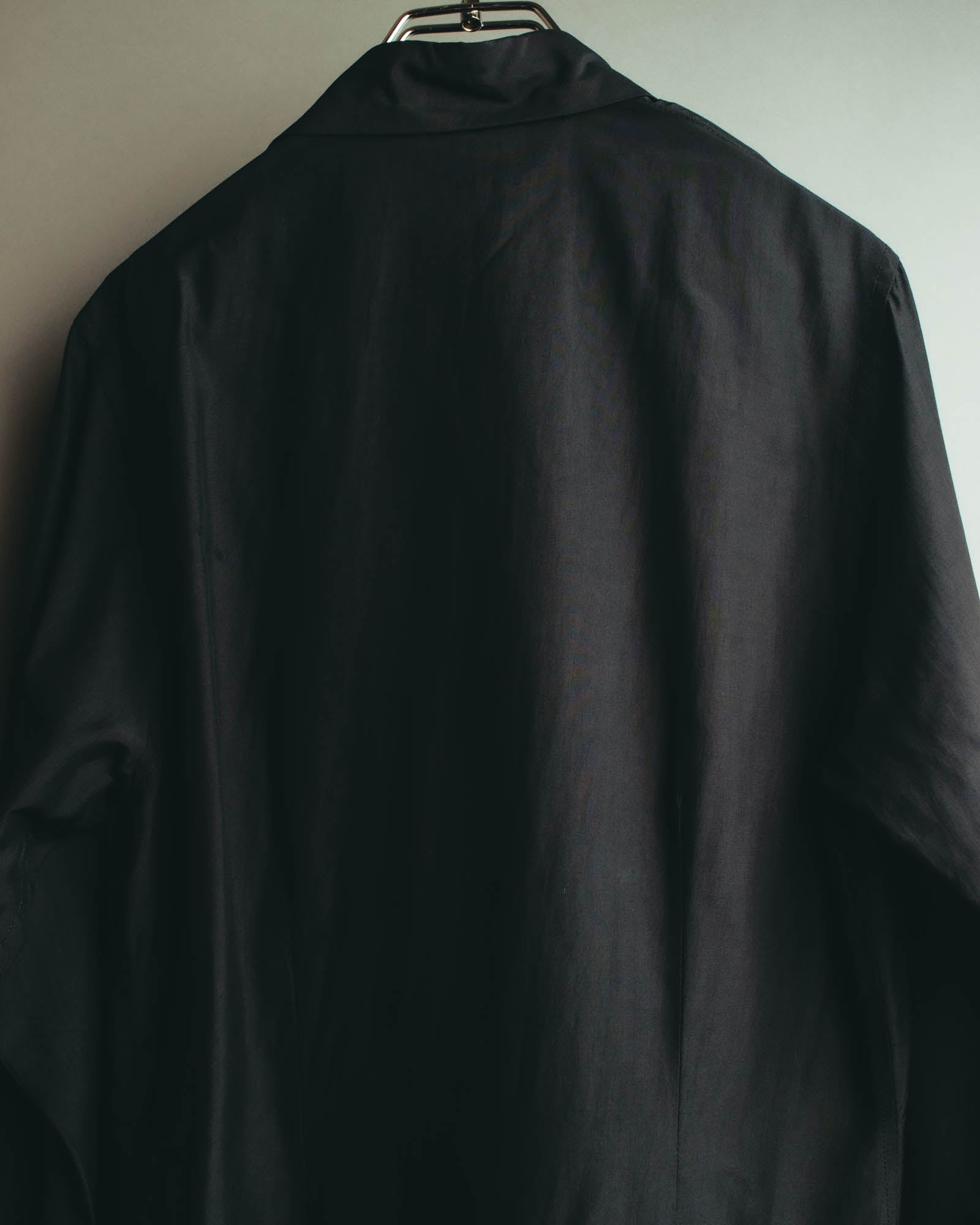 “COMME des GARCONS” Late 80’s-early 90’s silk tucked black shirt