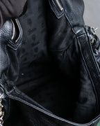 "GUCCI" Bamboo design combination chain shoulder leather bag