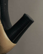"HERMÈS" 80's-90's Classic bi-color leather tassel brogue pumps