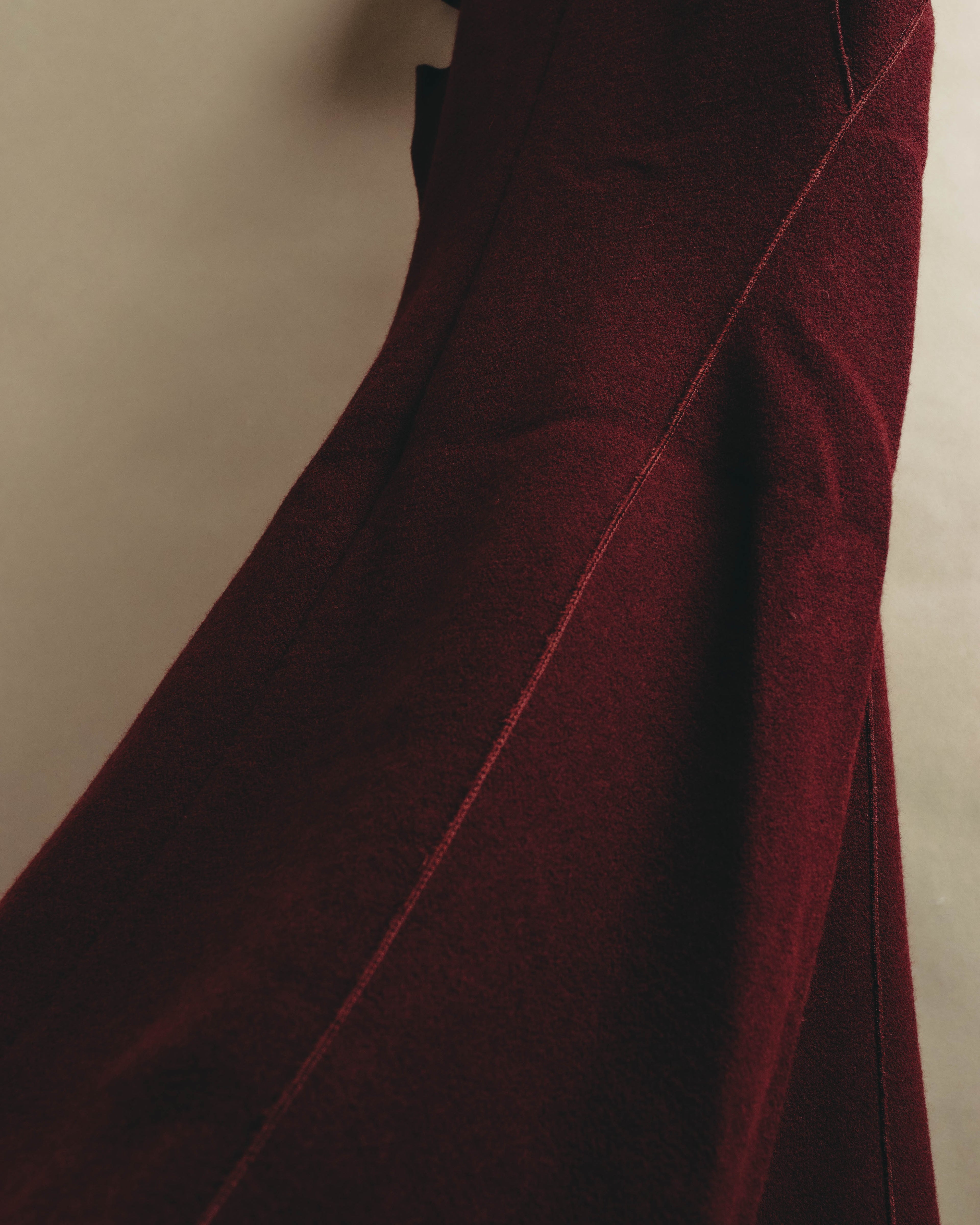 “BOTTEGA VENETA” 10’s Sculptural flutter sleeve wool dress