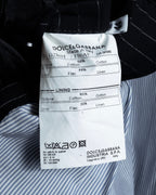 "Dolce & Gabbana" Collar switching design pinstripe pattern tailored jacket