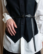 "Christian Dior" Countless eyelet design leather belt