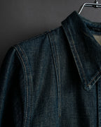 "GUCCI" Vintage faded shaped denim jacket