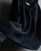 "CELINE" Gathered design mid-length silk skirt