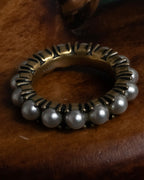 "Christian Dior" Eternity design pearl arrangement gold ring