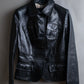 "BURBERRY" 100% cow leather Military pocket details short length jacket