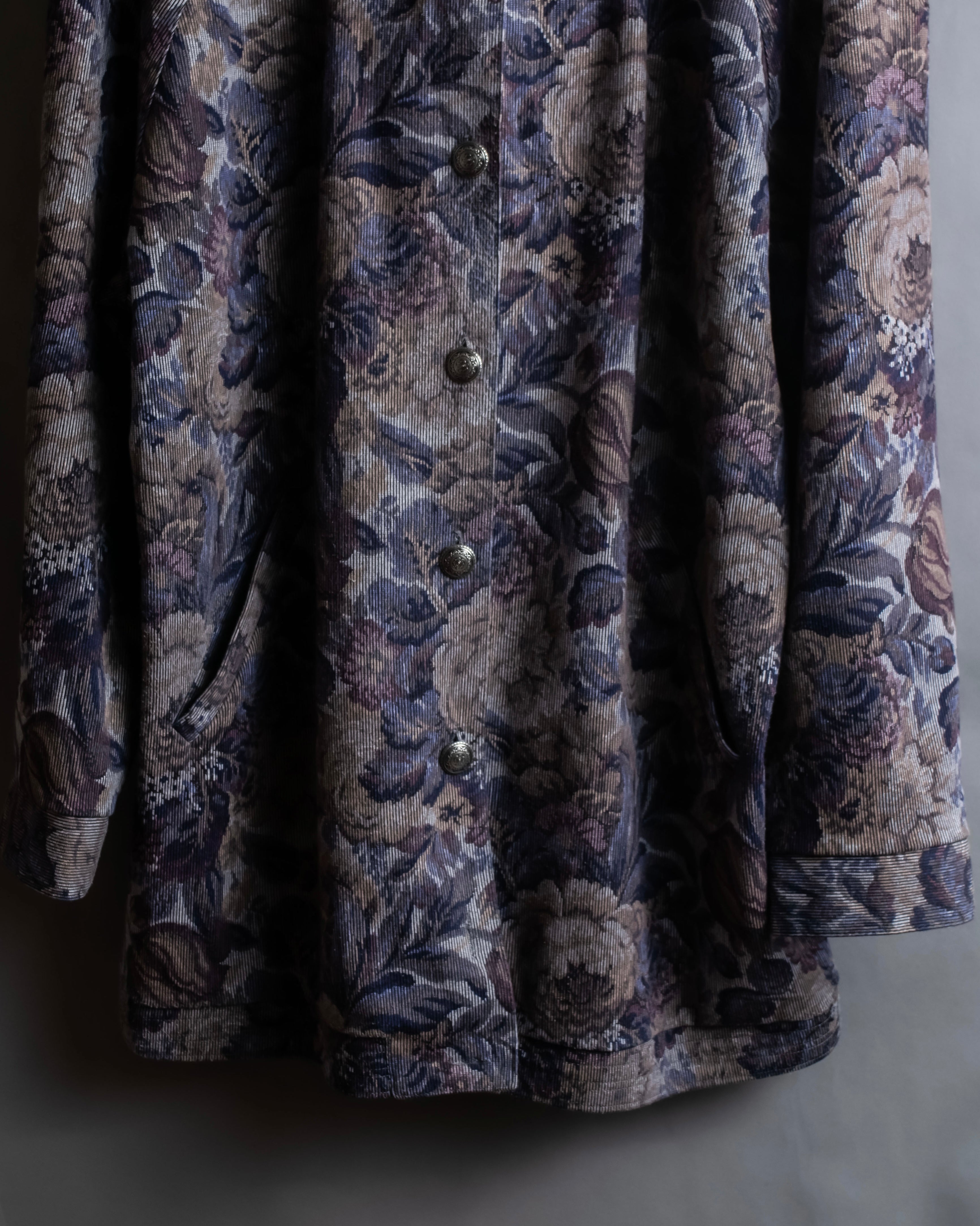 Vintage jacquard floral pattern jacket