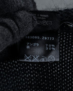 "GUCCI" Silky mix angora V-neck knit pullover