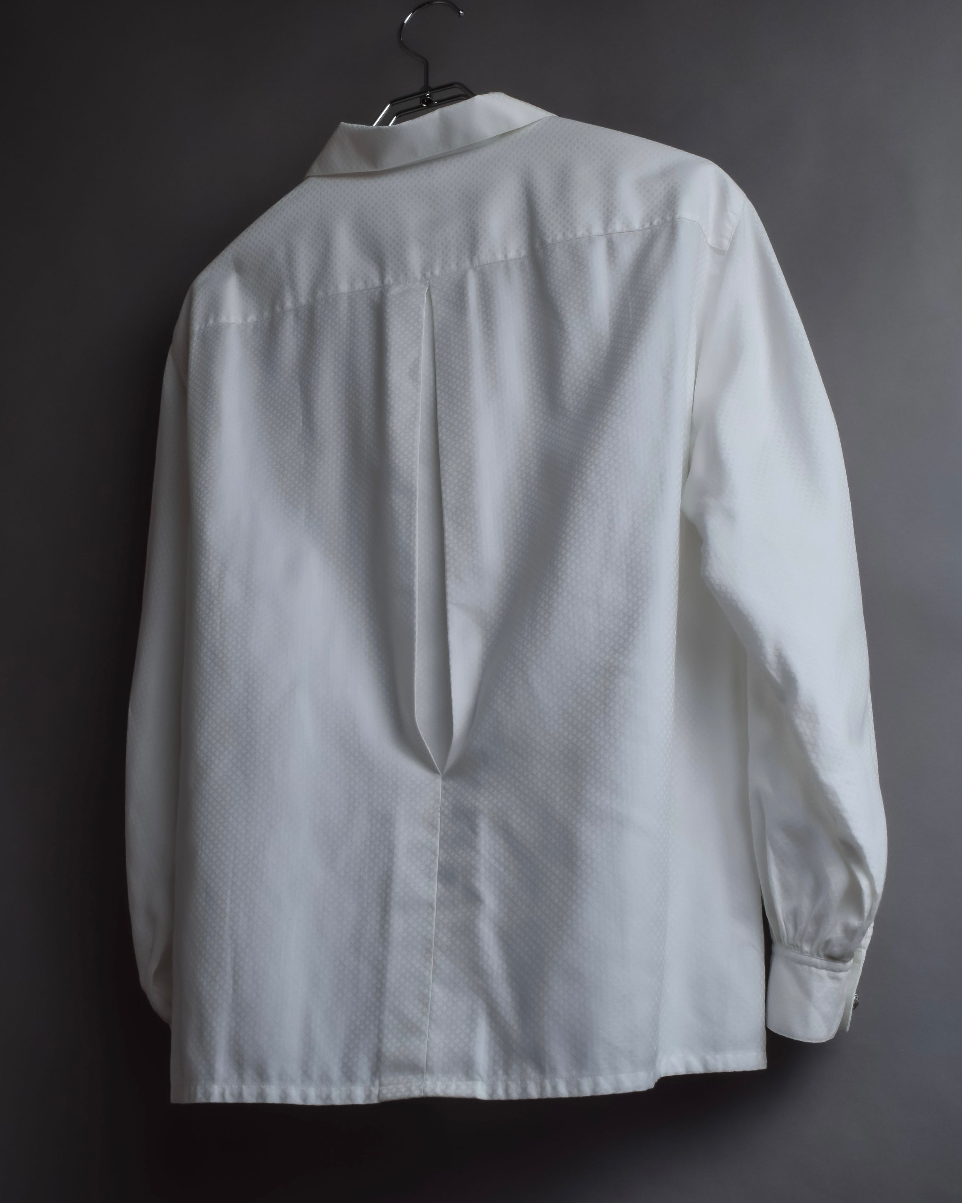 "Christian Dior" Diamond pattern woven metal button shirt