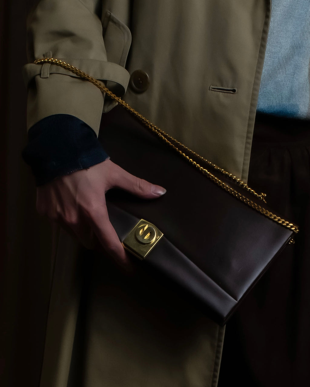 "Christian Dior" CD turn lock design chain shoulder bag