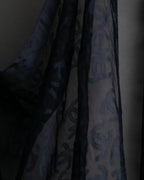 "CHANEL" Coco Mark scattered sheer large scarf