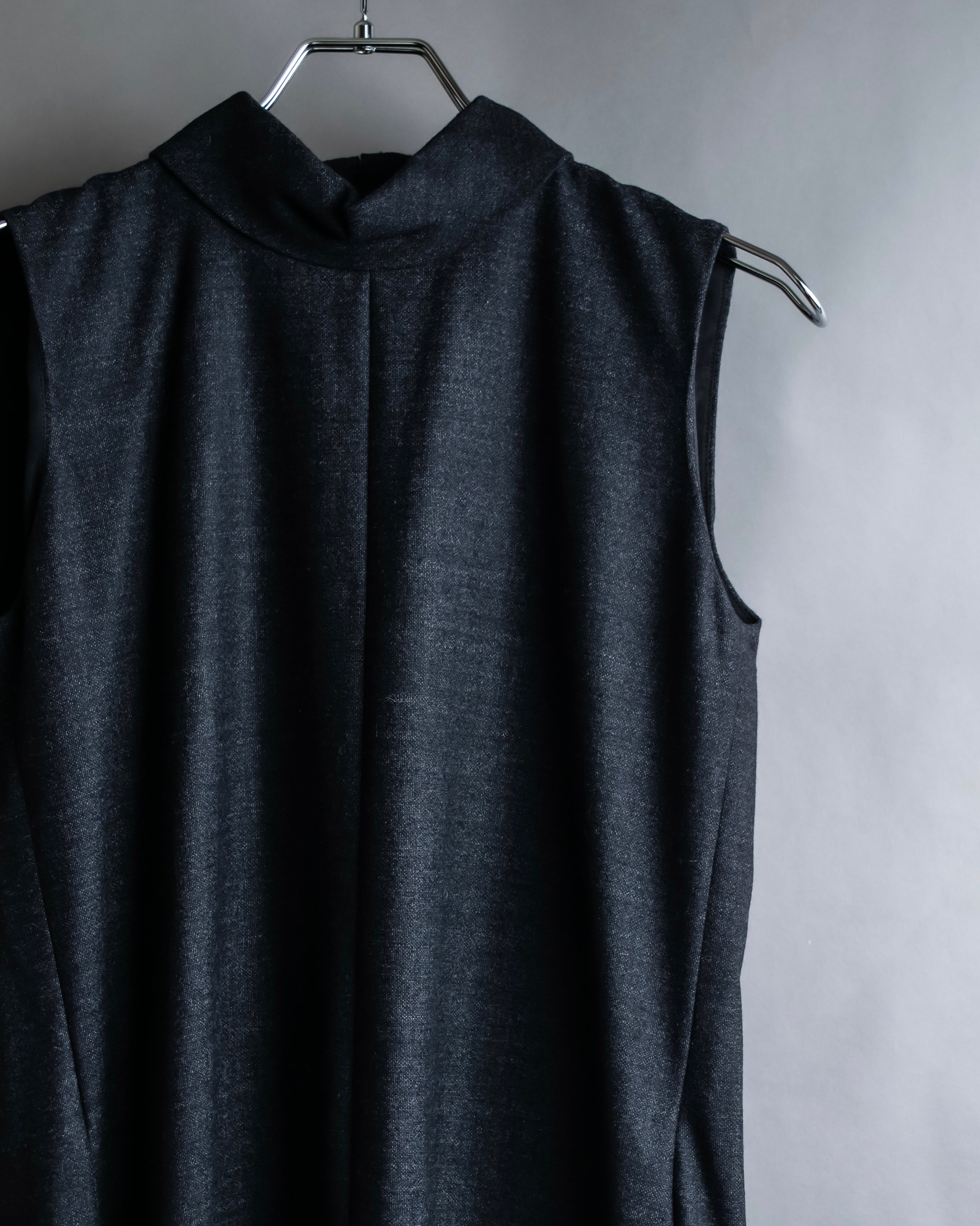 "MAISON MARGIELA" 16AW Deep tuck design sleeveless dress