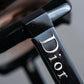 "Dior" Square frame logo engraved brown lens sunglasses