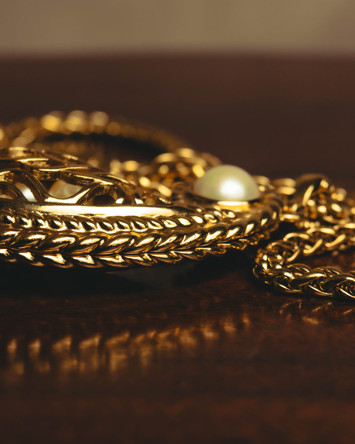 "Christian Dior" 80's-90's Ornate pendant necklace