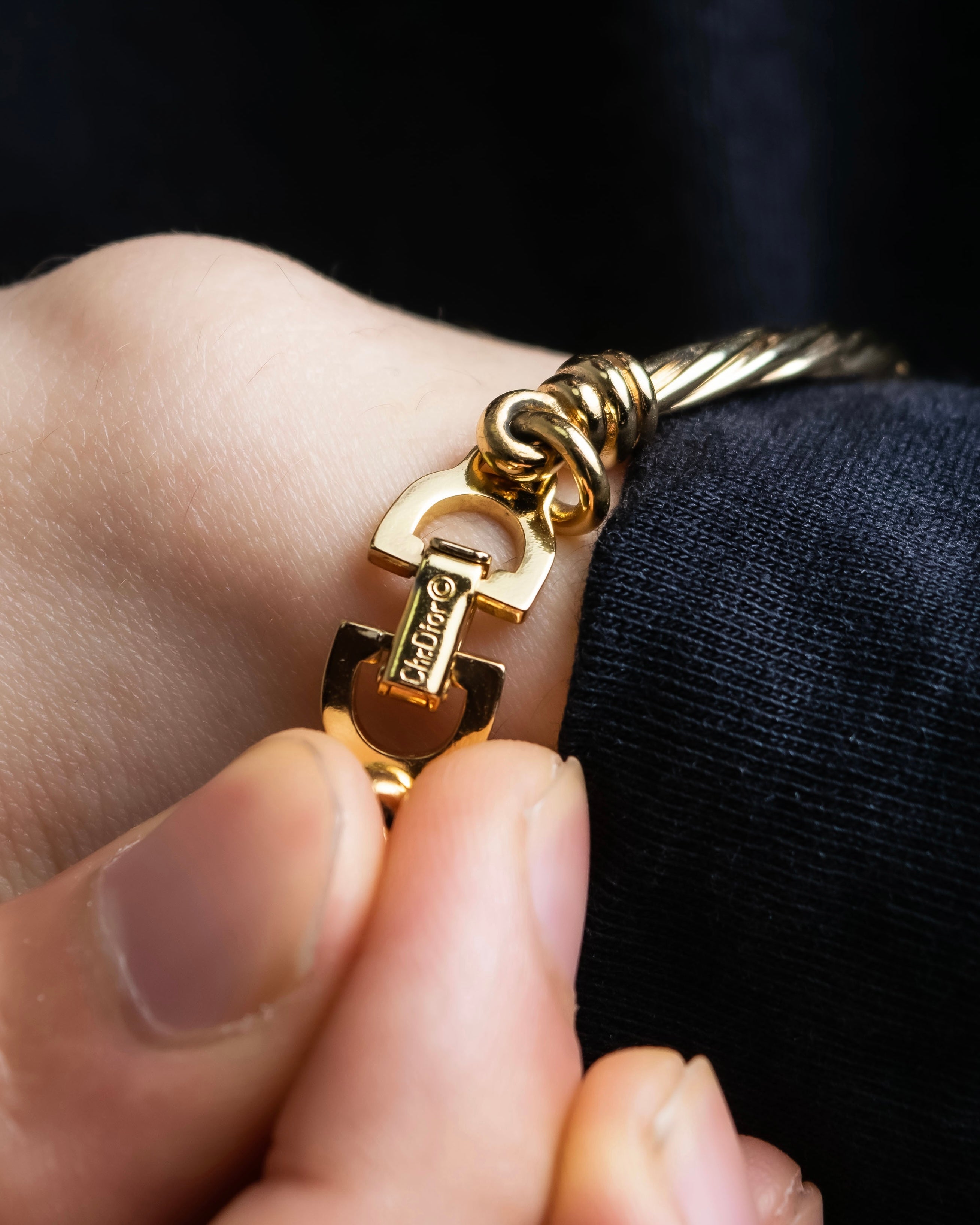 "DIOR" Twisted antique design bracelet