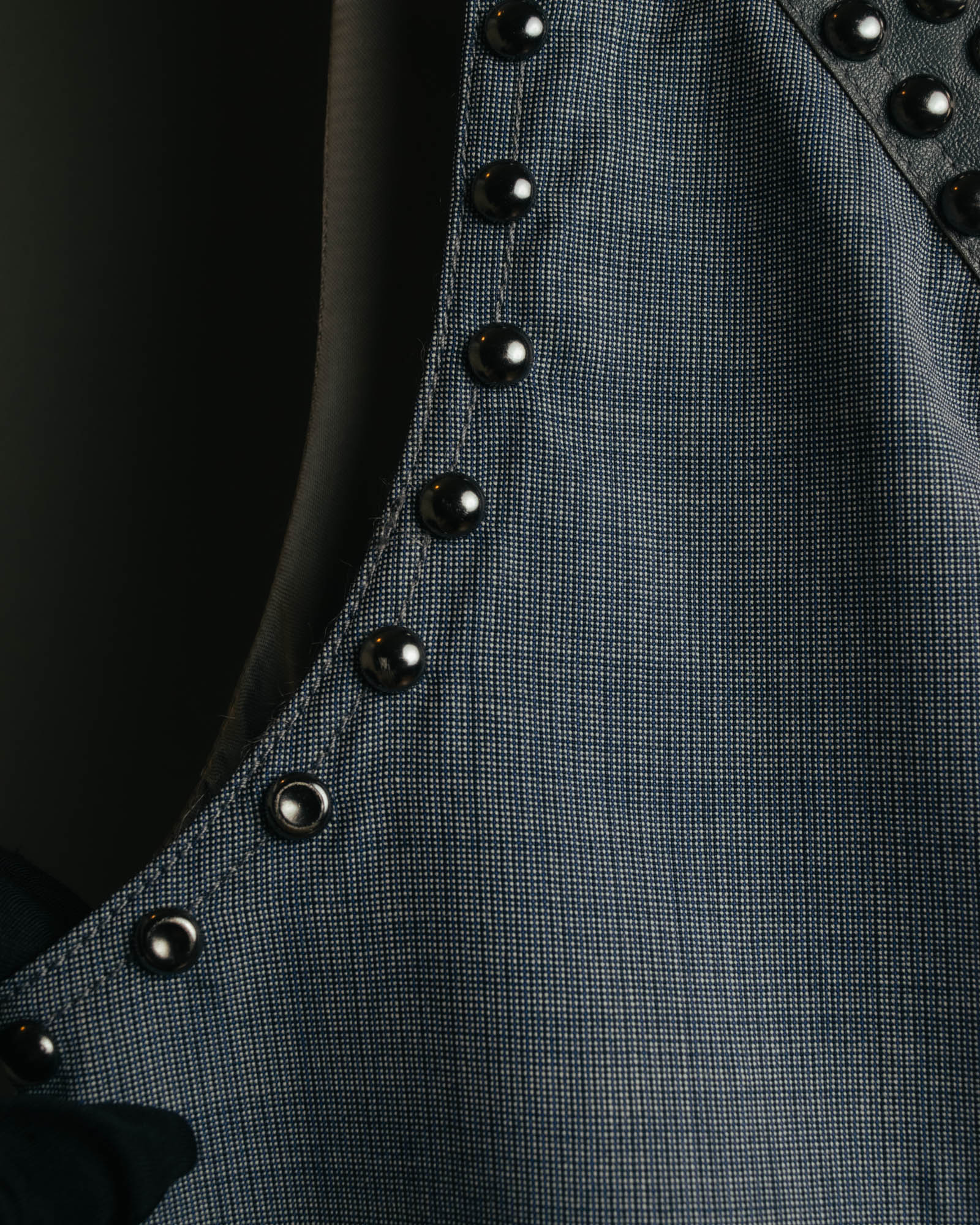 -SPECIAL- “Maison Martin Margiela” 07SS Studded wool leather tailored vest