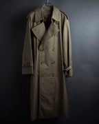 "BURBERRYS" Traditional detail double-breasted stand color trench coat