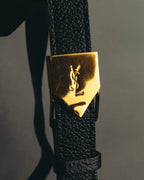 “Yves Saint Laurent” 90’s-00’s Cassandra logo one shoulder leather bag