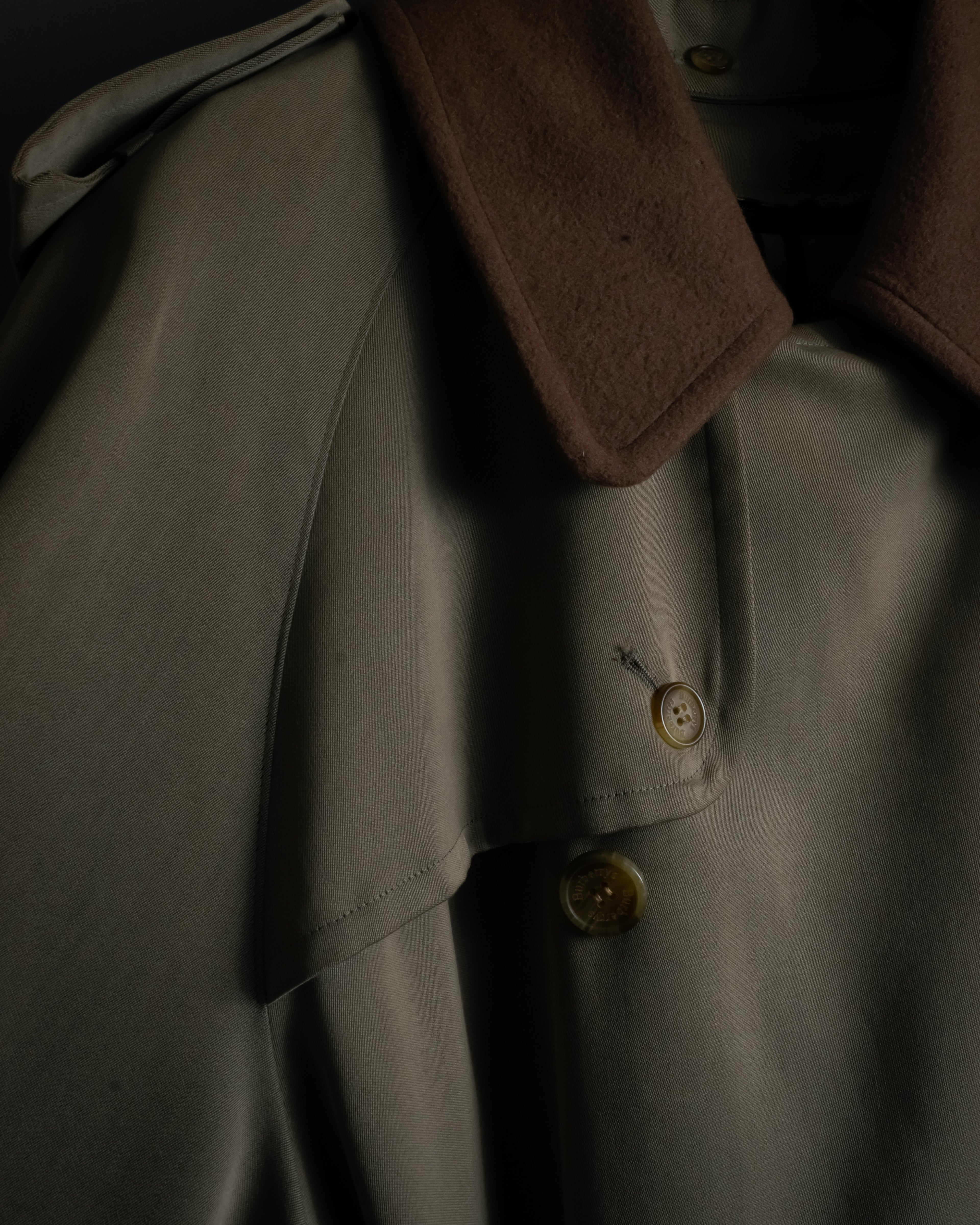 -SPECIAL- "Burberrys" 90's Collar switching two-tone trench coat