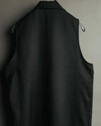 "Jean Paul GAULTIER" 80's-90's Avant-garde sleeveless long gilet coat