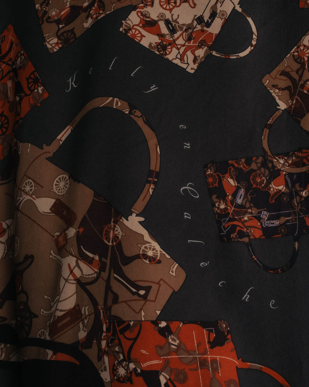 “Hermès” 2007 Kelly en calèche silk scarf