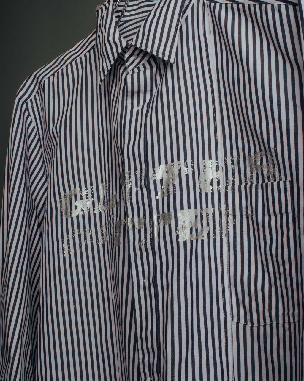 "COMME des GARCONS HOMME" 00's Graphic striped long sleeve shirt